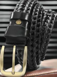 The Roadster Lifestyle Co. Men Textured Leather Belt