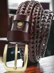 Roadster Men Textured Leather Belt