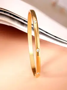 Rubans Voguish Women Gold-Toned & Gunmetal-Toned Brass Handcrafted Bangle-Style Bracelet