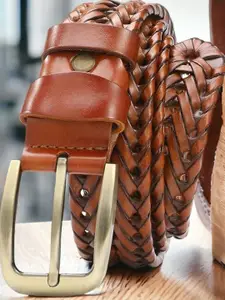 Elite Crafts Men Braided Leather Formal Belt