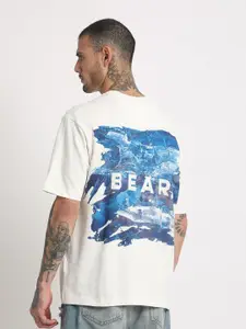 THE BEAR HOUSE Typography Printed Regular Fit Cotton T-shirt