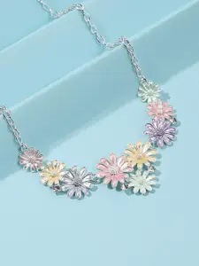 DressBerry Multicoloured Silver-Plated Necklace