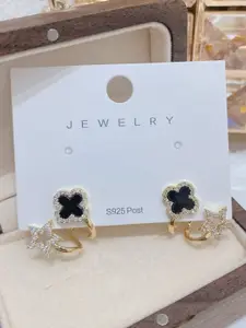 KARISHMA KREATIONS Gold Plated CZ Studded Earrings