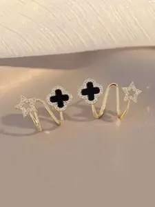 KARISHMA KREATIONS Gold Plated CZ Studded Earrings