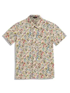 Tommy Hilfiger Boys Printed Opaque Cotton Casual Shirt