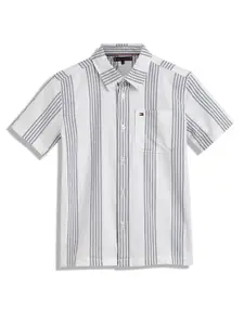 Tommy Hilfiger Boys Striped Short Sleeves Casual Shirt