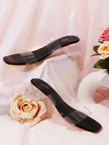 JM Looks Open Toe Block Sandals