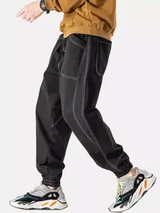 NOBERO Men Mid-Rise Relaxed Oversized Fit Joggers