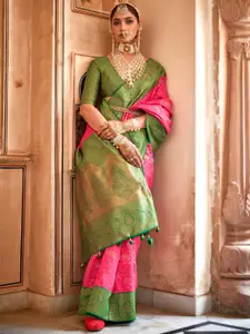Anouk Ethnic Motifs Zari Woven Design Designer Banarasi Saree