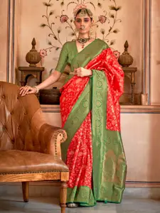 Anouk Ethnic Motifs Zari Woven Design Designer Banarasi Saree
