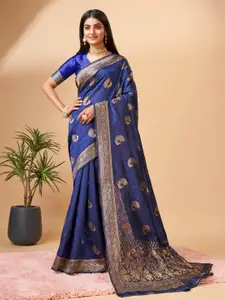 NIWAA Woven Design Zari Silk Cotton Banarasi Saree