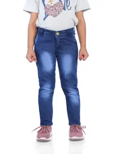 BAESD Girls Slim Fit Mid-Rise Clean Look Heavy Fade Jeans