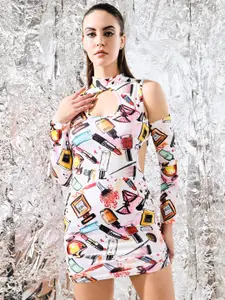 BAESD Conversational Printed Bodycon Dress