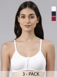 Dollar Missy Pack Of 3 Anti Odour Full Coverage Everyday Cotton Bra With All Day Comfort