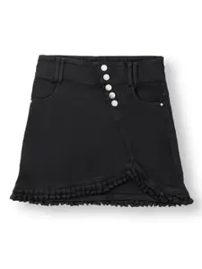 AMPED Girls Pure Cotton A-Line  Mini Skirt