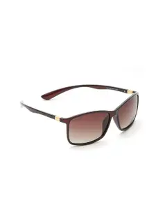 IRUS by IDEE Men Brown Lens & Brown Rectangle Sunglasses with UV Protected Lens