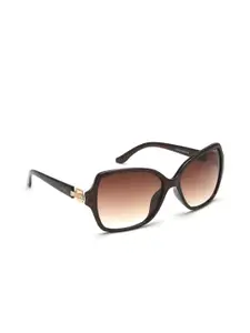 IRUS by IDEE Women Brown Lens & Brown Butterfly Sunglasses with UV Protected Lens