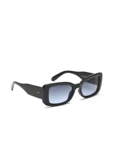 IRUS by IDEE Women Grey Lens & Black Rectangle Sunglasses with UV Protected Lens