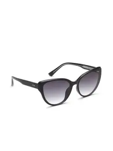 IRUS by IDEE Women Grey Lens & Black Cateye Sunglasses with UV Protected Lens