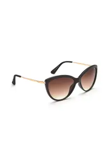 IRUS by IDEE Women Brown Lens & Brown Cateye Sunglasses with UV Protected Lens