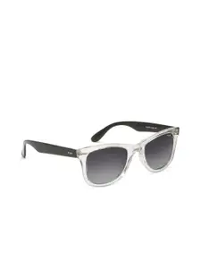 IRUS by IDEE Men Green Lens & White Wayfarer Sunglasses with UV Protected Lens