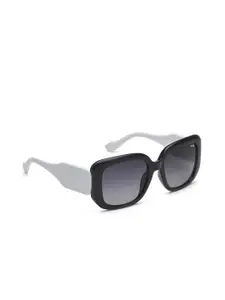 IRUS by IDEE Women Grey Lens & Black Square Sunglasses with UV Protected Lens