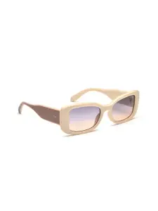 IRUS by IDEE Women Purple Lens & Brown Rectangle Sunglasses with UV Protected Lens
