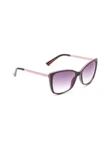 IRUS by IDEE Women Pink Lens & Black Butterfly Sunglasses with UV Protected Lens