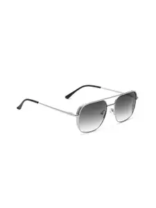 IRUS by IDEE Men Green Lens & Silver-Toned Square Sunglasses with UV Protected Lens