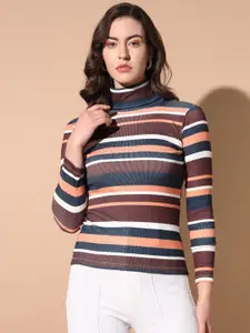 BAESD Striped Turtle Neck Pullover
