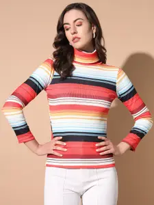 BAESD Striped Turtle Neck Pullover