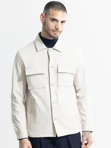 Snitch Men Cream-Coloured Tailored Jacket