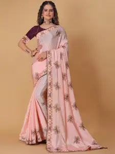 DRIZOMIZ Embroidered Heavy Work Mysore Silk Saree