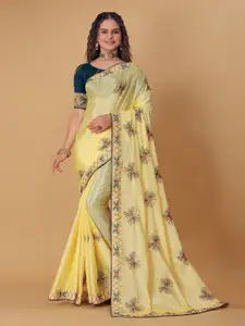 DRIZOMIZ Embroidered  Heavy Work Mysore Silk Saree