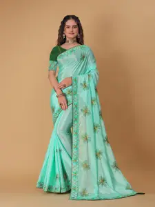 DRIZOMIZ Embroidered Mysore Silk Saree