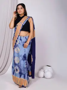 NIKHILAM Tie & Dye Pure Cotton Bandhani Saree