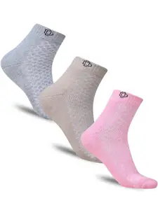 Dollar Socks Women Pack Of 3 Cotton Ankle-Length Socks