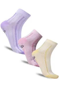Dollar Socks Women Pack of 3 Patterned Cotton Calf-Length Socks