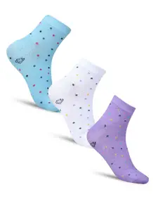 Dollar Socks Women Pack Of 3 Patterned Cotton Ankle-Length Socks