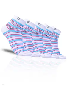 Dollar Socks Women Pack Of 5 Cotton Ankle-Length Socks