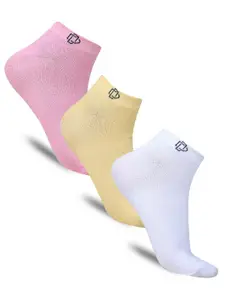 Dollar Socks Women Pack Of 3 Cotton Ankle-Length Socks