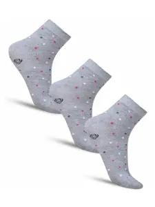 Dollar Socks Women Pack Of 3 Patterned Cotton Above Ankle-Length Socks