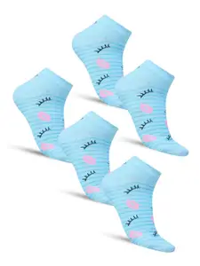 Dollar Socks Women Pack of 5 Patterned Cotton Above Ankle-Length Socks