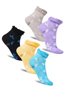 Dollar Socks Women Pack of 3 Patterned Cotton Above Ankle-Length Socks