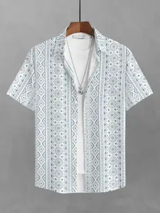 BULLMER Men Straight Printed Cotton Casual Shirt