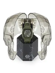 PHILIPP PLEIN Men Printed Analogue Bioceramic Automatic Watch PWVBA0223