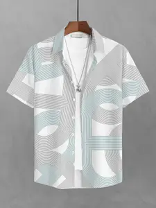 BULLMER Men Green Straight Printed Casual Shirt