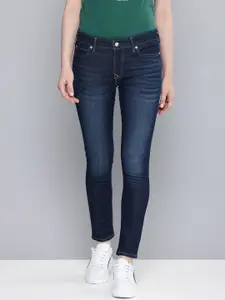 Levis Women 711 Skinny Fit Light Fade Stretchable Jeans