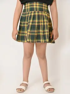 BAESD Checked Pure Cotton Knee Length Skirt