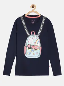 DIXCY SCOTT Slimz Girls Round Neck Print Cotton long Sleeves Top